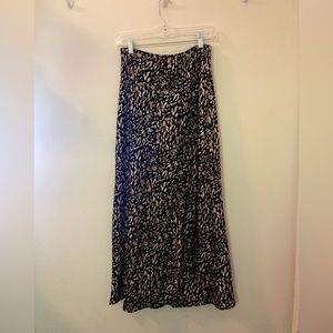 Animal print maxi skirt